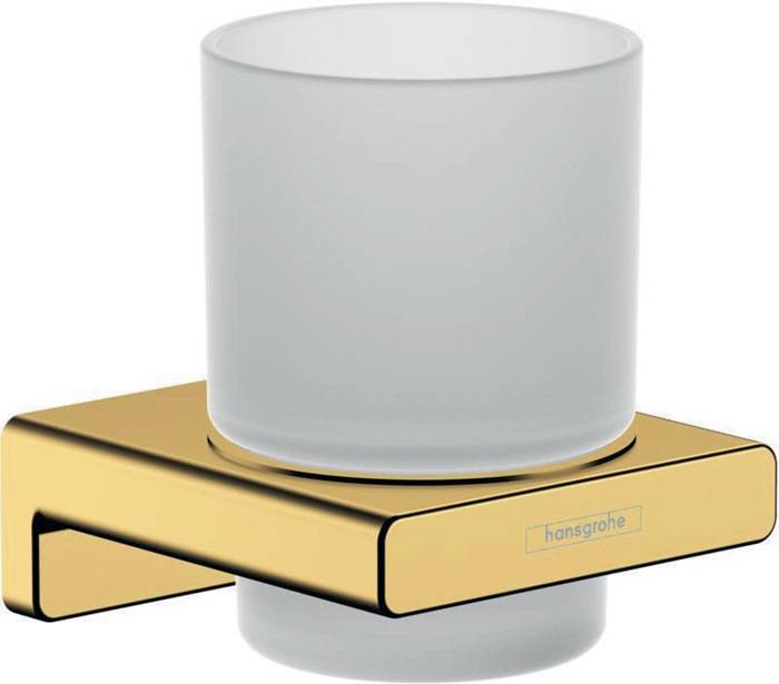 hansgrohe HG Glashalter AddStoris Wandmontage polished gold