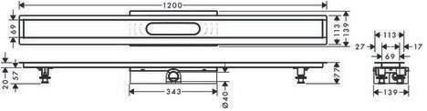 hansgrohe HG Komplettset uBox universal für Duschrinnen Fertigsets,