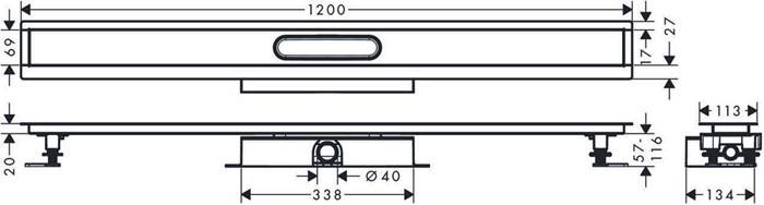 hansgrohe HG Komplettset uBox universal für Duschrinnen Fertigsets,