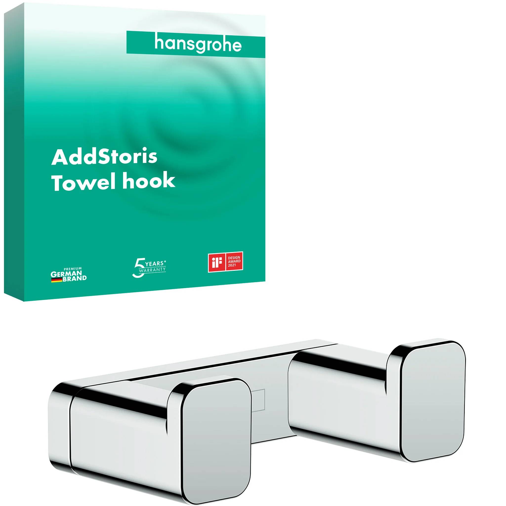 hansgrohe AddStoris Doppelhaken chrom, 1 Stk.