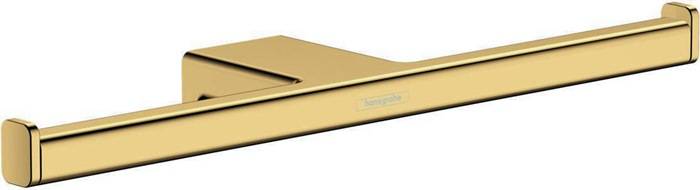 hansgrohe HG Doppelpapierrollenhalter AddStoris ohne Deckel polished