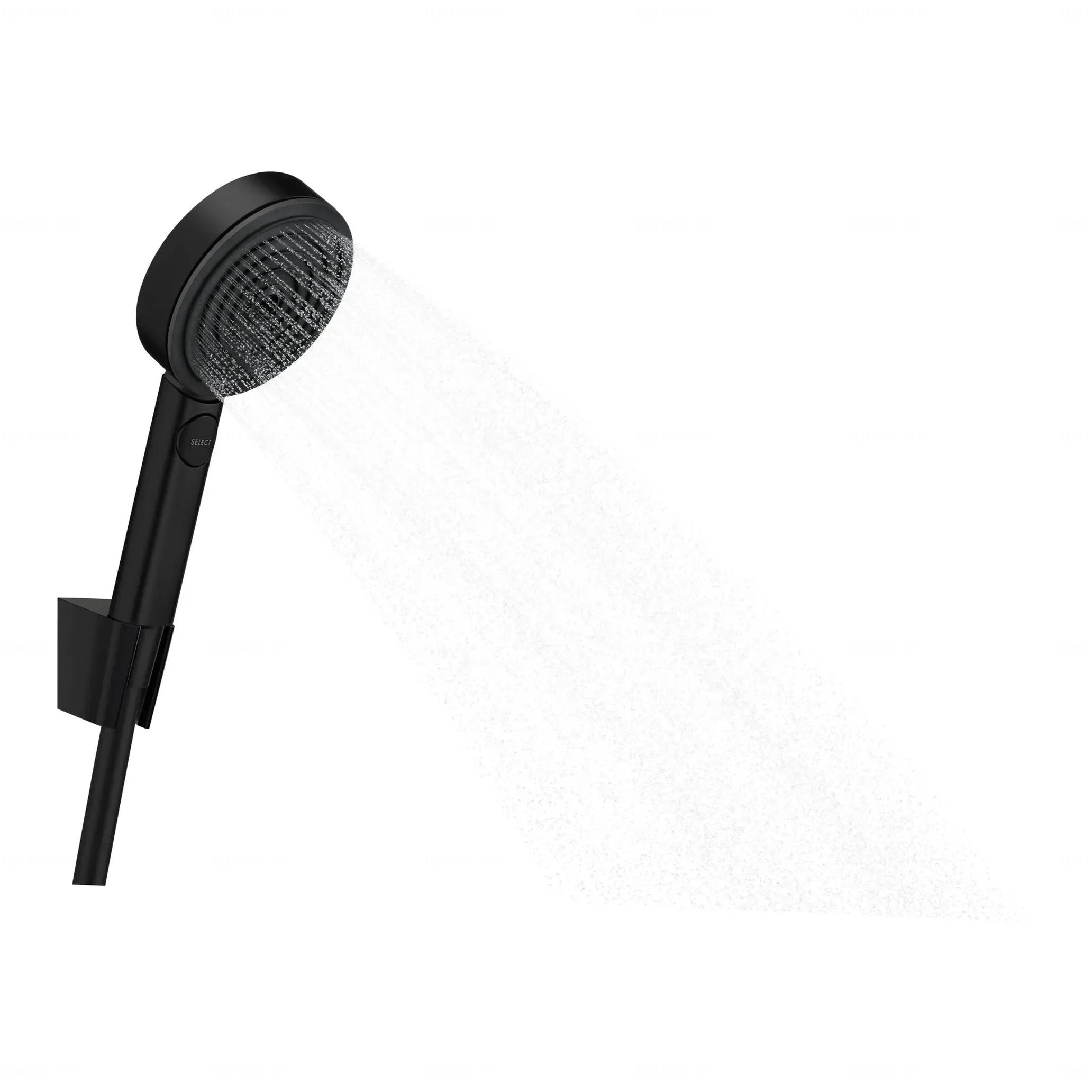hansgrohe Brausehalterset Pulsify Select S 105 3jet Relaxation m. Schlauch 125cm Mattschwarz, 1 Stk.