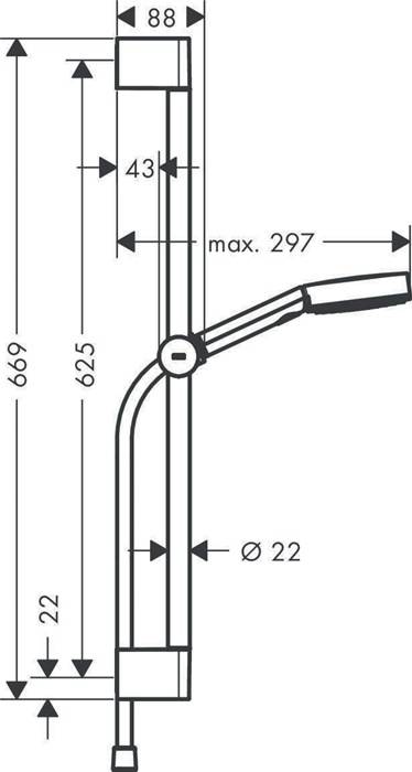 hansgrohe HG Brauseset PULSIFY SELECT 105 3jet Relaxation EcoSm Bsta