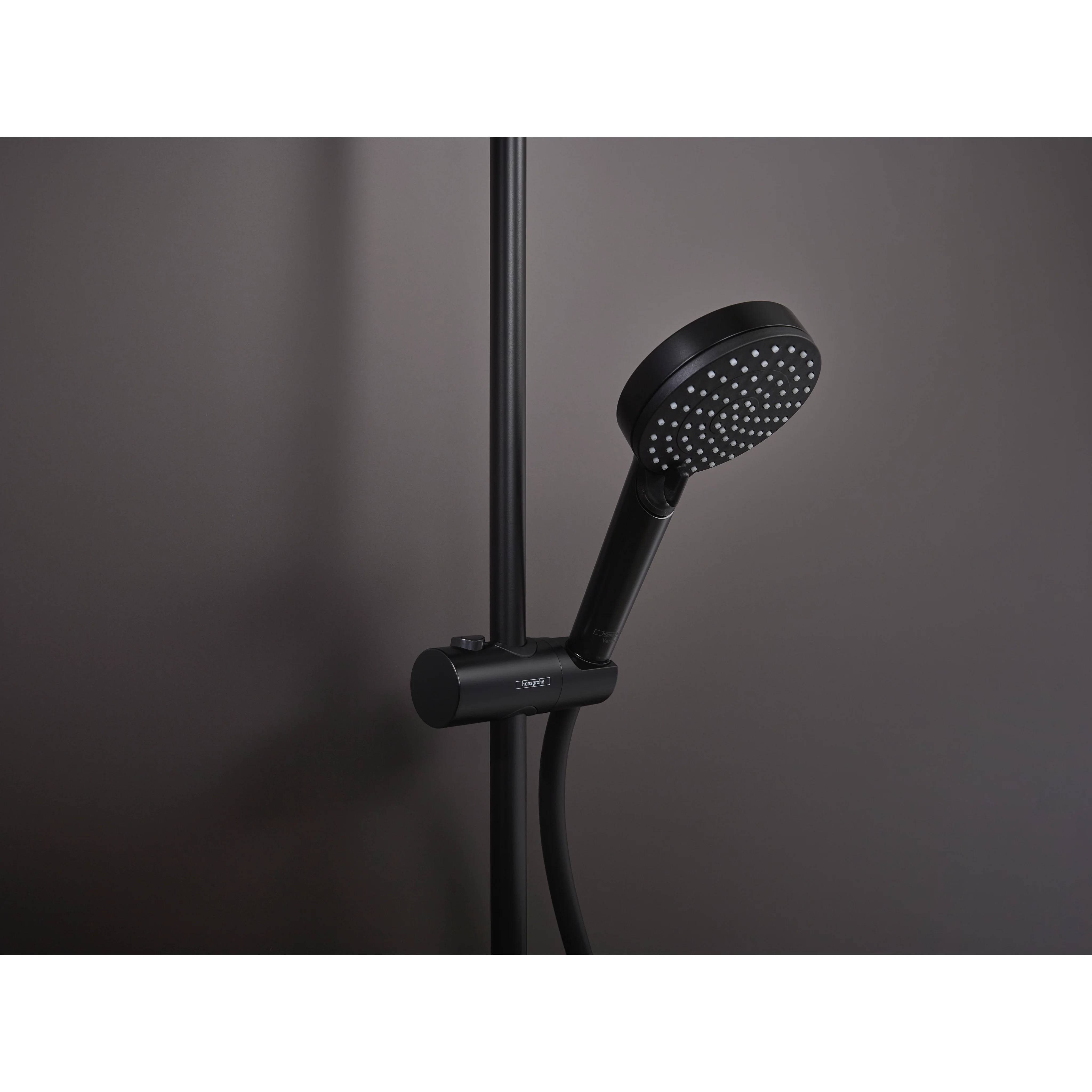 hansgrohe Showerpipe 230 1jet Vernis Shape mattschwarz mit Brausethermostat, 1 Stk.