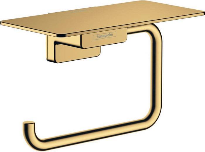 hansgrohe HG Papierrollenhalter AddStoris mit Ablage polished gold