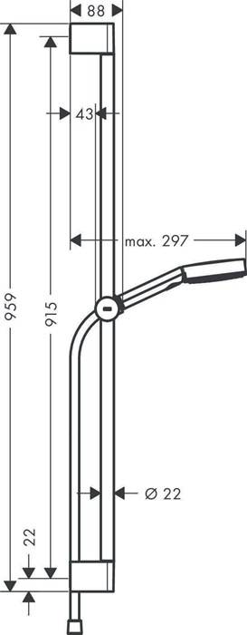 hansgrohe HG Brauseset PULSIFY SELECT 105 3jet Relaxation EcoSm Bsta