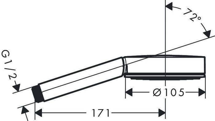 hansgrohe HG Handbrause Pulsify 105 1jet mattschwarz