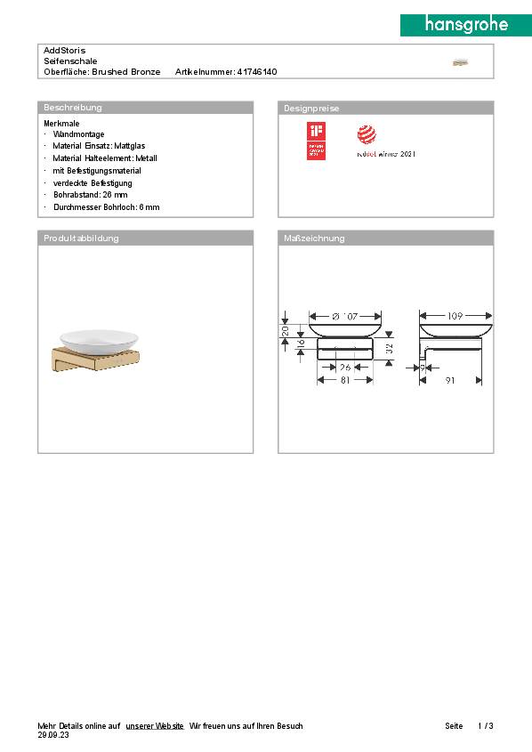 Seifenhalter ADDSTORIS HANSGROHE