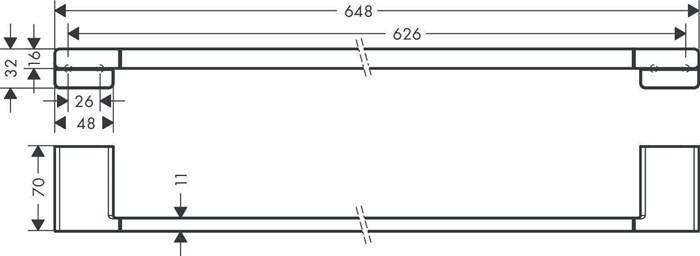 hansgrohe HG Badetuchhalter AddStoris 648mm brushed bronze