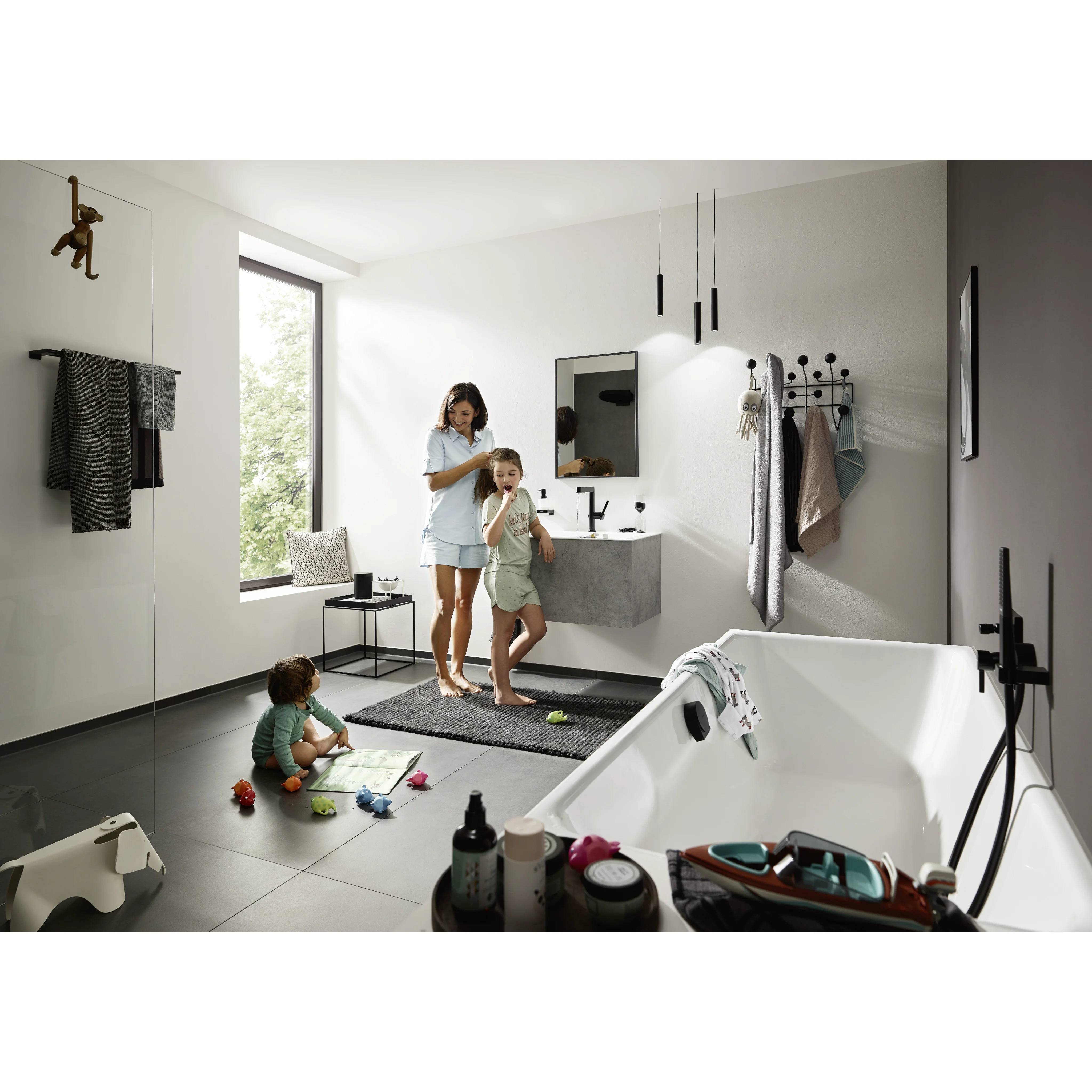 hansgrohe AddStoris Doppel-Badetuchhalter mattschwarz, 1 Stk.