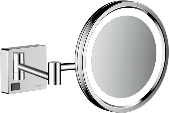hansgrohe HG Kosmetikspiegel AddStoris mit LED Leuchte chrom