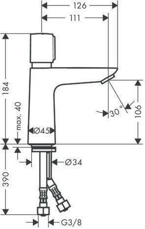 hansgrohe HG Selbstschluss-Waschtischmischer TALIS mit