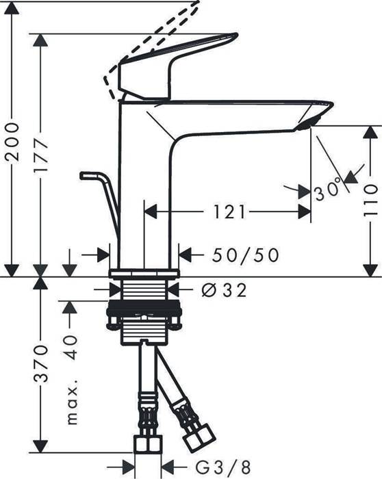 hansgrohe HG Einhebel-Waschtischmischer 110 LOGIS CoolStart m ZAG G 1