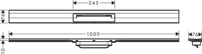 hansgrohe HG Duschrinne RainDrain Flex kb. Wd-mon 1000mm edelstahl
