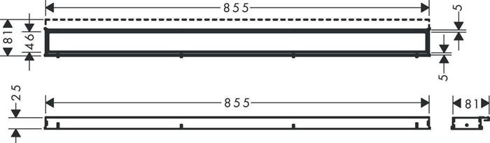 hansgrohe HG Duschrinne RainDrain Match m höhenverstellb Ra 900mm