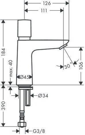 hansgrohe HG Selbstschluss-Standventil TALIS E chrom