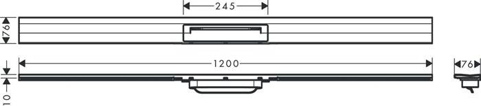 hansgrohe HG Duschrinne RainDrain Flex kb. Wd-mon 1200mm edelstahl
