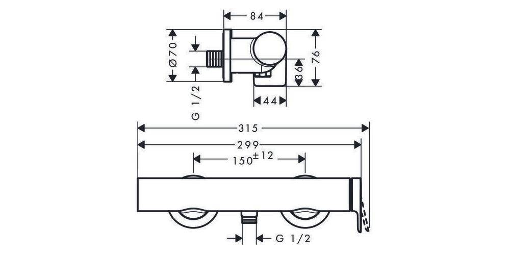 hansgrohe HG Einhebel-Brausemischer VIVENIS Aufputz chrom