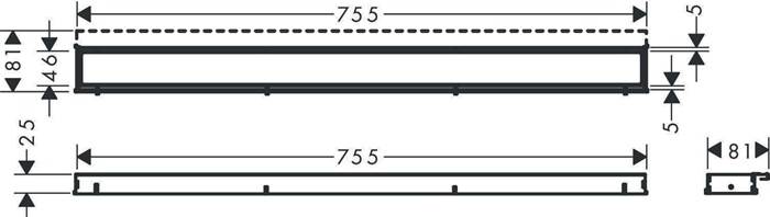 hansgrohe HG Duschrinne RainDrain Match m höhenverstellb Ra 800mm