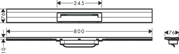hansgrohe HG Duschrinne RainDrain Flex kb. Wd-mon 800mm edelstahl
