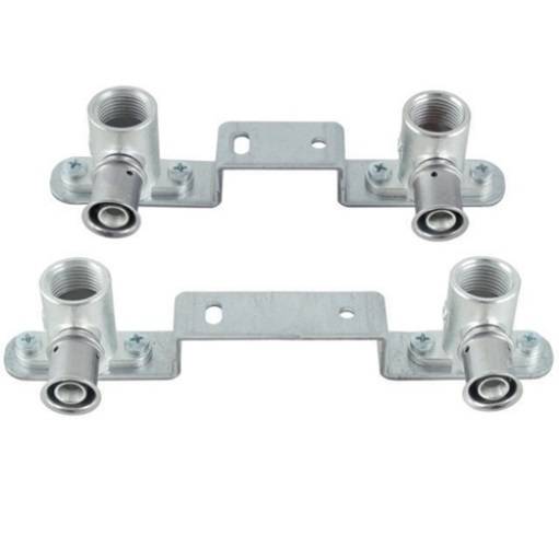 MULTITUBO 29321 Multitubo Halteplattenset GEMINI m Flansch 16x1/2" IG - 150mm