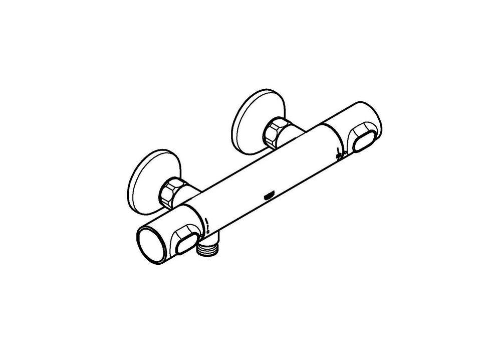 GROHE Thermostat-Brausebatterie GROHTHERM 500 1/2Zoll chr