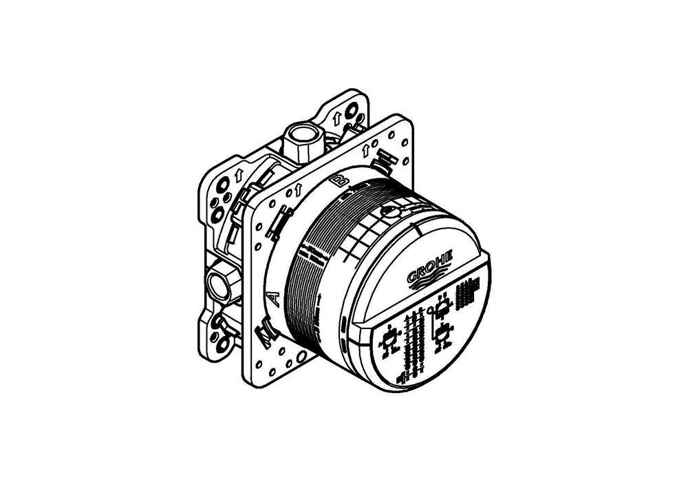 GROHE UP-Einbaukörper RAPIDO SMARTBOX 1/2Zoll 3 Abgänge 1/2Zoll