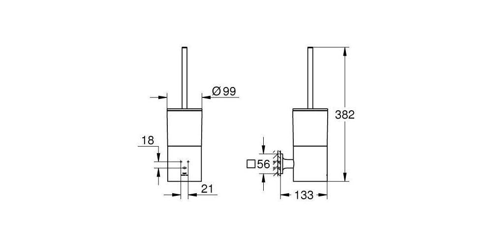 GROHE WC-Bürstengarnitur ALLURE Wandmontage warm sunset gebürstet