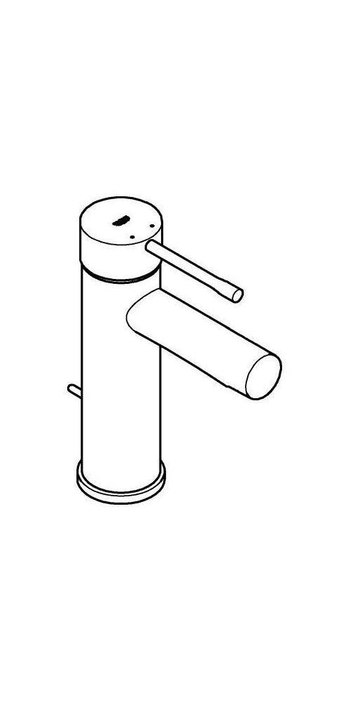 Einfache Strichzeichnung eines zylindrischen Metallpfostens mit zwei vorstehenden horizontalen Griffen, ähnlich wie ein Drehkreuz oder Barrierepfosten.