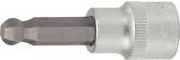 KS TOOLS Werkzeuge-Maschinen GmbH 3/8'' Bit-Stecknuss Innensechskant mit Kugelkopf, 4mm, auf Hänger (917.3861-E)