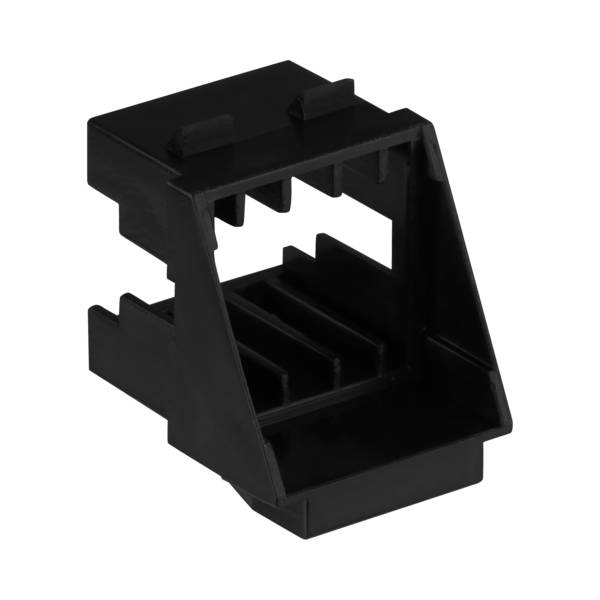 Kunststoffrahmen für Keystone schwarz -- Glasfaserverkabelung Glasfaser Kupplungen Zubehör