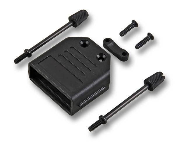 Flip-Top Haube schwarz 25polig -- Multimedia Serielle und Paralelle Kabel und Adapter D Sub