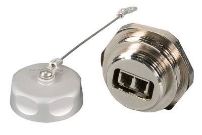 IP67 Durchführungskupplung, LC Duplex -- Metallausführung Keramikhülse Glasfaserverkabelung