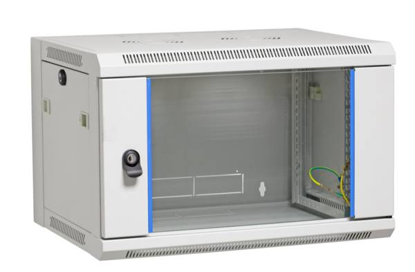 19 Wandgehäuse Flat Pack 9HE -- Tiefe 450 mm, RAL7035 Netzwerk- und Serverschränke