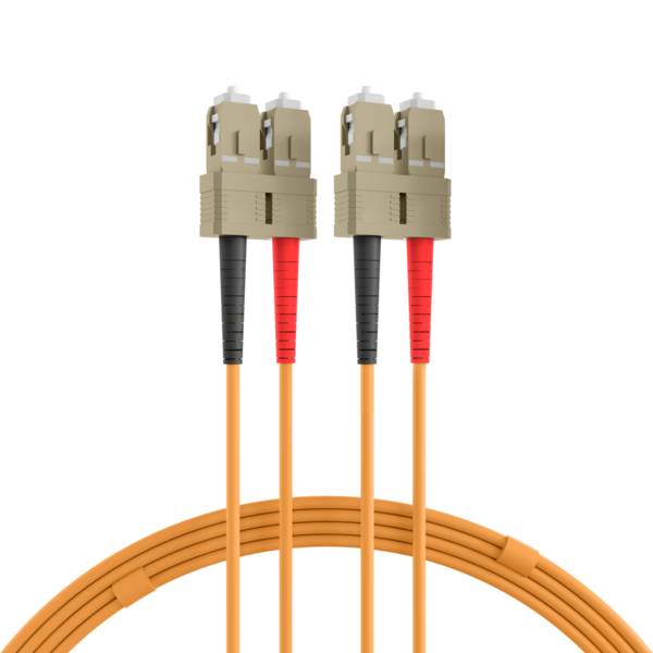 Duplex Patchkabel SC-SC OM2 -- 25m LSZH 3mm orange Glasfaserverkabelung Glasfaser OM2
