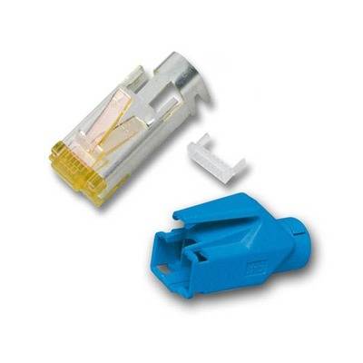 RJ45-Hirose Stecker STP, TM31 blau, 50 -- Stück, 3 Elemente, Cat.6A Kupferverkabelung RJ45 + RJ