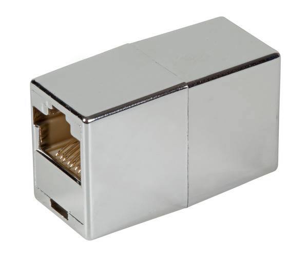 Modular-Adapter RJ45 UTP, metallfarben -- Kupferverkabelung Keystone + Adapter