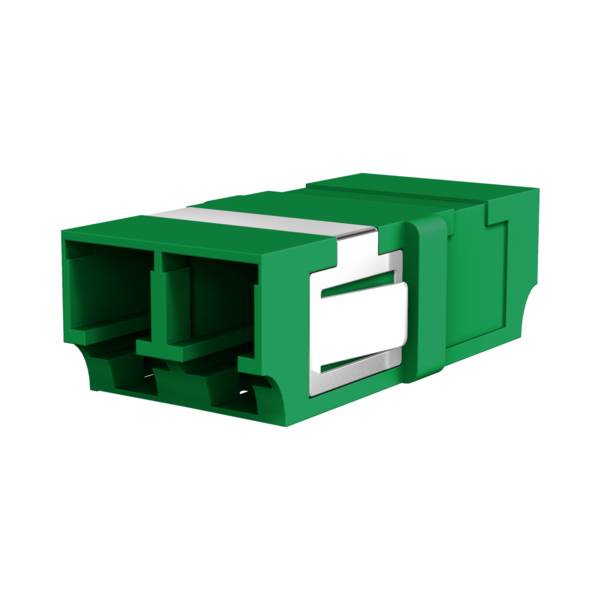 Adapter LC/APC Duplex SM grün -- flanschlos Glasfaserverkabelung Glasfaser Kupplungen OS2