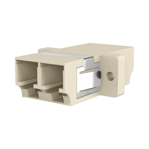 Kupplung LC Duplex OM1-2 beige -- Glasfaserverkabelung Glasfaser Kupplungen OM2