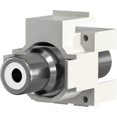 Keystone Einbauadapter Cinch weiß -- weißer Ring SALE Multimedia (RCA)