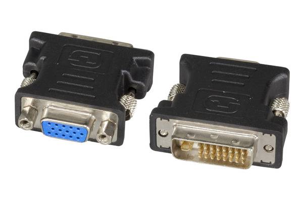 DVI 24+5 / VGA Adapter -- DVI-A St. auf HD15 Bu.. schwarz Multimedia VGA / DVI