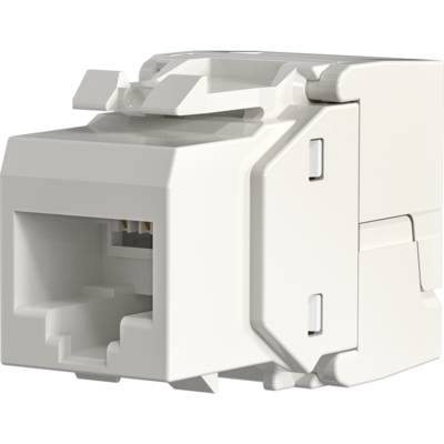 RJ45 Keystone UTP, Cat.6 -- 250MHz, Komponenten zertifiziert, weiß Kupferverkabelung + Adapter