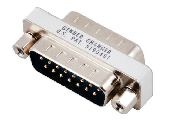 Mini Gender Changer, DSub 15, St.-St. -- Multimedia Serielle und Paralelle Kabel und Adapter D Sub