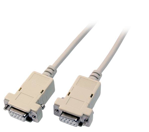 Serielles Laplink Kabel , 2x DSub 9 -- Bu.-Bu., 1,8m, beige Multimedia Serielle und Paralelle und D