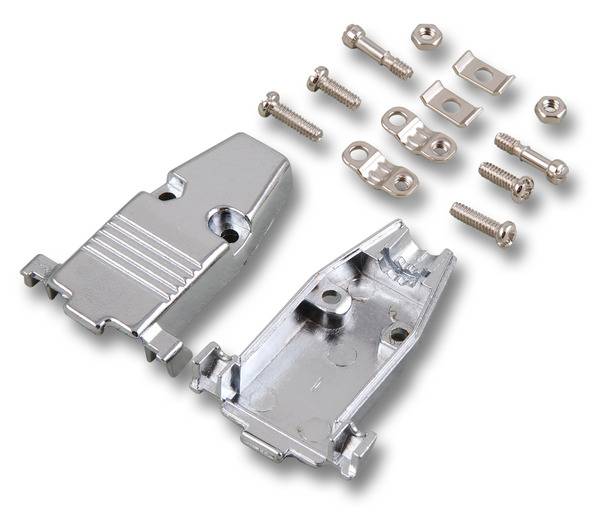 Vollmetallhaube E-GP15G -- mit Zugentlastung Multimedia Serielle und Paralelle Kabel und Adapter D