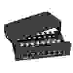 Mini-Patchpanel STP 12xRJ45 Cat.6, 10 -- 1HE, RAL9005 schwarz Kupferverkabelung Patchpanel und