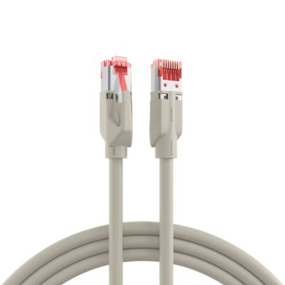 RJ45 Patchkabel Cat.6 S/FTP LSZH -- Draka UC900 TM21rot crossed grau 20m Kupferverkabelung