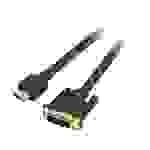 HighSpeed HDMI - DVI Kabel,HDMI A - DVI -- 24+1 St-St 1m, schwarz Multimedia Video-Komponenten TV,