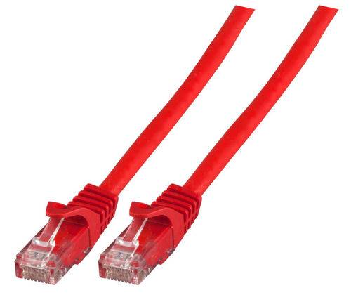 Patchkabel RJ45, U/UTP, Cat.6, LSZH, CCA, 4m, rot