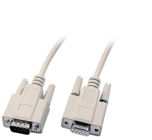Datenkabel seriell 1:1, 2x DSub 9 -- St.-Bu., 10,0m, beige Multimedia Serielle und Paralelle Kabel D